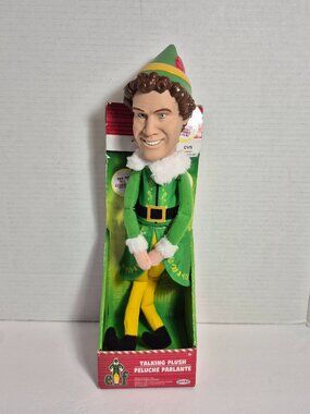 Jakks Pacific Holiday Elf Buddy the Elf Talking Plush 15 Phrases Toy New